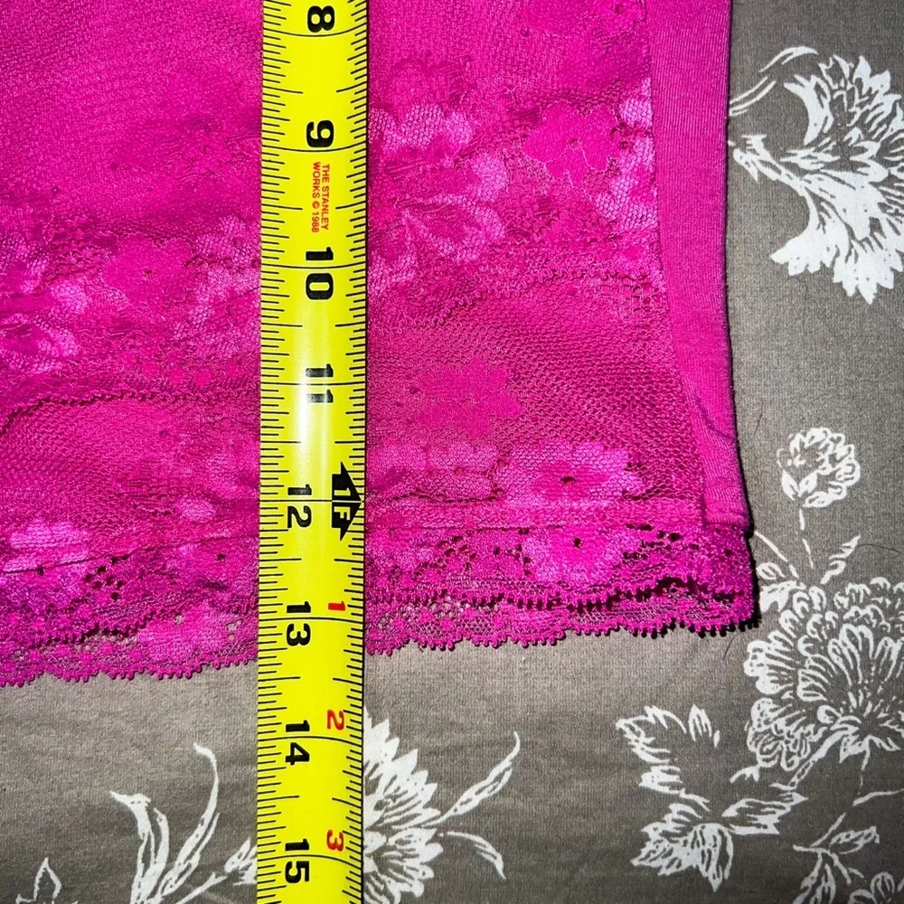 Victoria's Secret Fuchsia Modal Lace Back Cropped Cami Top, Size L